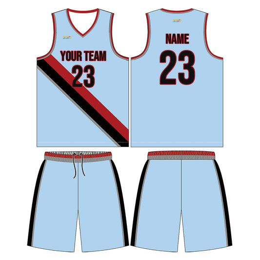 Custom Ribbon Stripe Adult Youth Unisex Basketball JerseyReversible Uniform LQF102