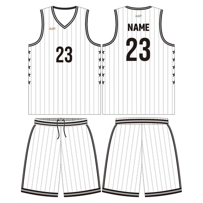 Custom 3-Pointer Stars Adult Youth Unisex Basketball Jersey.Reversible Uniform LQF105