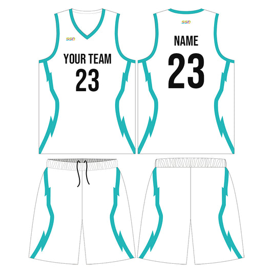 Custom Casual White Line Adult Youth Unisex Basketball Jersey - Reversible Uniform LQF111