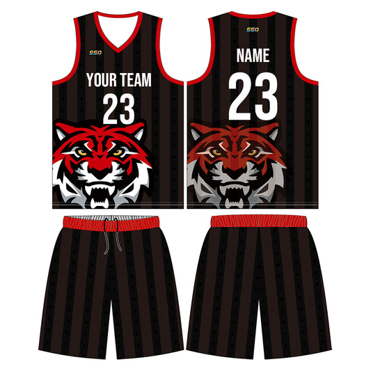 Custom Tiger Adult Youth Unisex Basketball Jersey Reversible Uniform LQF116