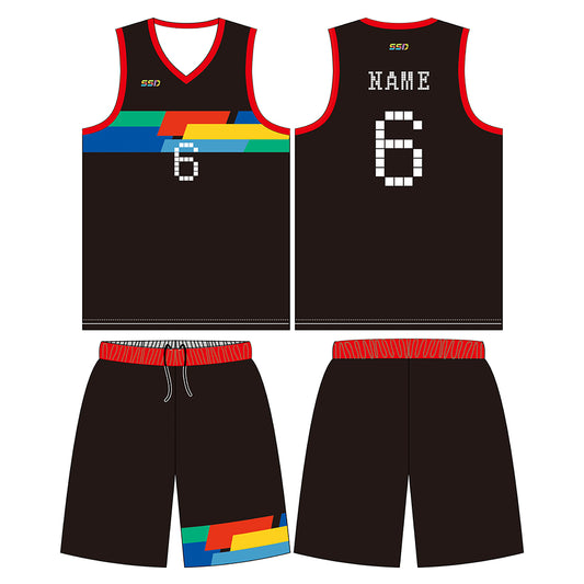 Custom Reversible Basketball Jersey Mesh Performance Uniform Personalized Printed Name Number for Men/Boy LQF137