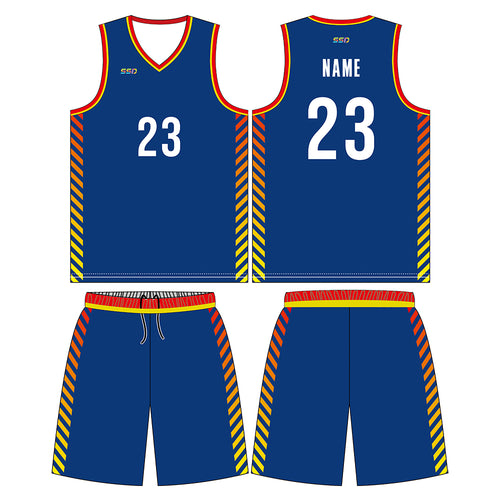 Custom Reversible Basketball Jersey Mesh Performance Uniform Personalized Printed Name Number for Men/Boy LQF138