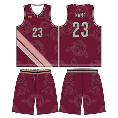 Custom Reversible Basketball Jersey Mesh Performance Uniform Personalized Printed Name Number for Men/Boy LQF157